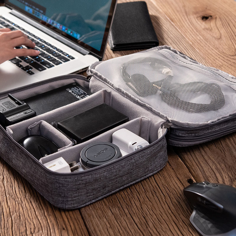 Double-Layer Travel Electronics Organizer Case - Image 5