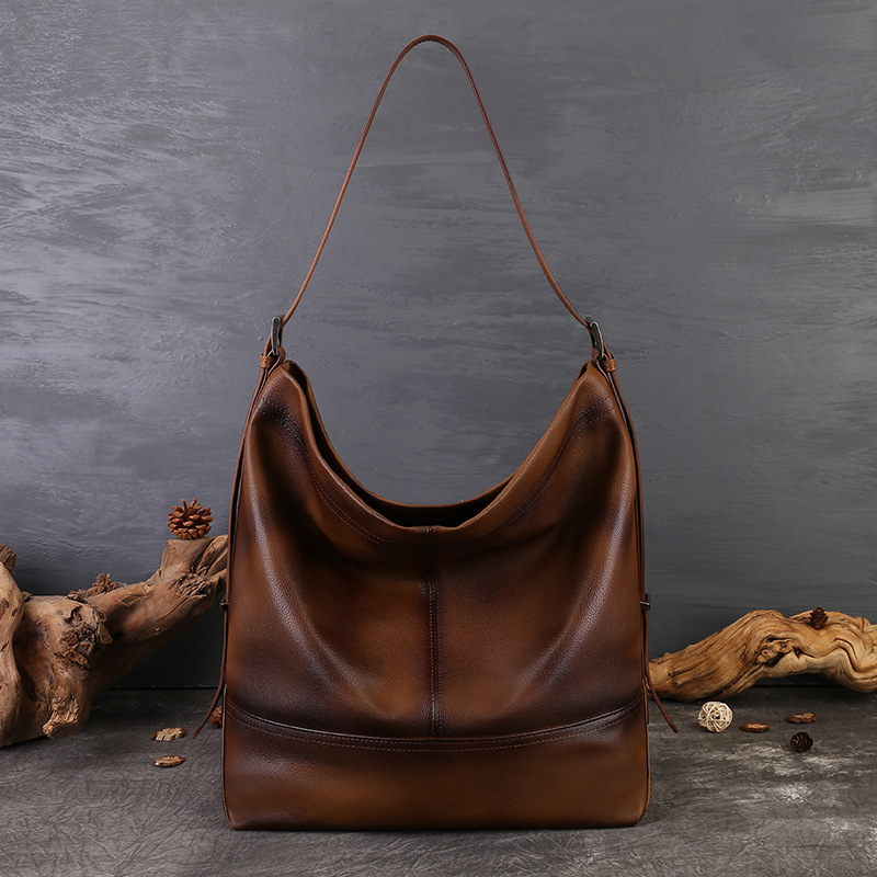 Women’s Vintage Top-Grain Cowhide Shoulder Bag