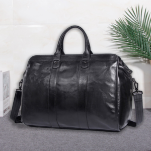Premium Top-Grain Cowhide Travel Weekender Bag