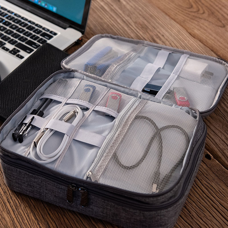 Double-Layer Travel Electronics Organizer Case - Image 8