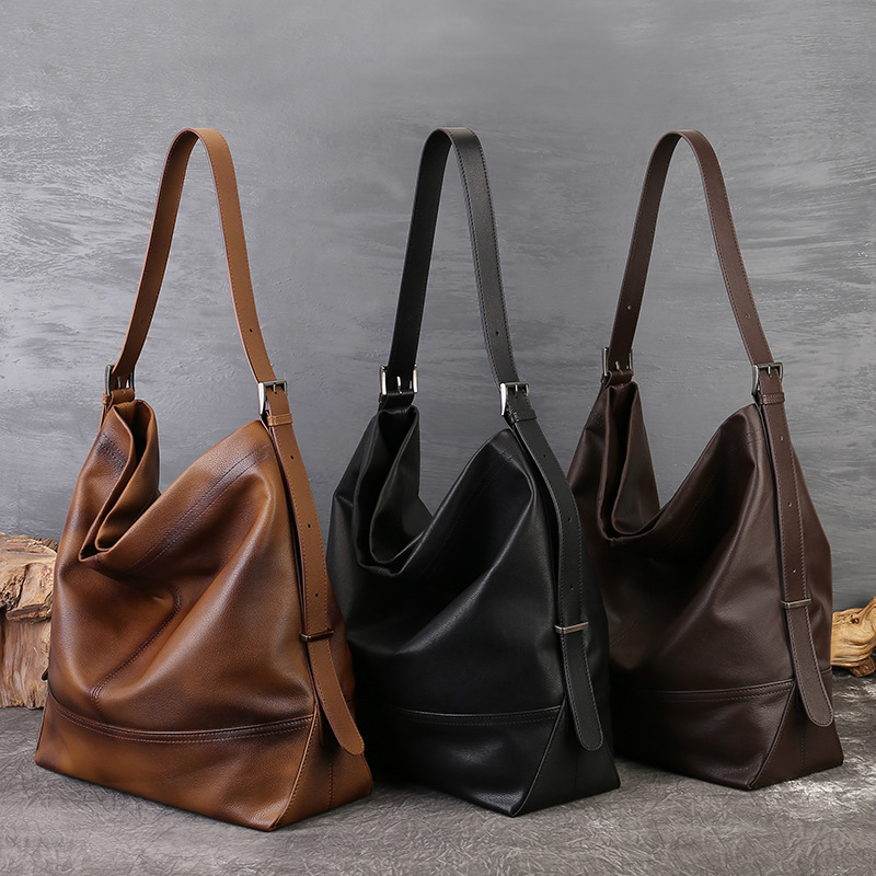 Women’s Vintage Top-Grain Cowhide Shoulder Bag - Image 6