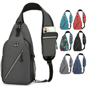 Lightweight Multi-Pocket Travel Sling Bag