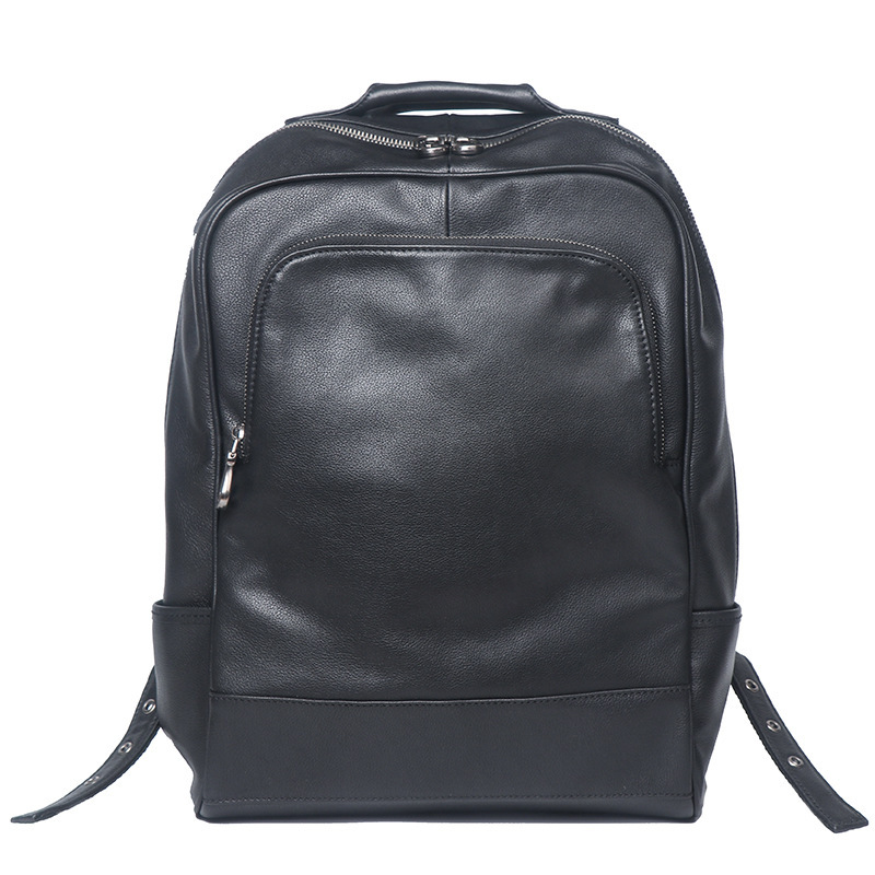Men's Premium Cowhide Leather Travel Backpack – Large Capacity 15.6" Laptop Bag - Image 4